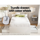 Artiss Bed Frame Single Size Mattress Base wtih Charging Ports 2 Storage Drawers - RnR Galore