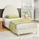 Artiss Bed Frame Single Size Velvet Cream ELLA - RnR Galore