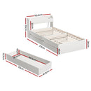 Artiss Bed Frame Single Size with Charging Ports and 2 Drawers AURA - RnR Galore