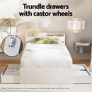 Artiss Bed Frame Single Size with Charging Ports and 2 Drawers AURA - RnR Galore