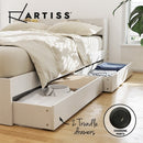 Artiss Bed Frame Single Size with Charging Ports and 2 Drawers AURA - RnR Galore