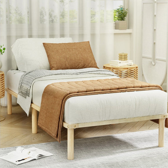 Artiss Bed Frame Single Size Wooden Base Mattress Platform Timber Pine AMBA - RnR Galore
