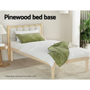 Artiss Bed Frame Single Size Wooden Base Mattress Platform Timber Pine BRUNO - RnR Galore