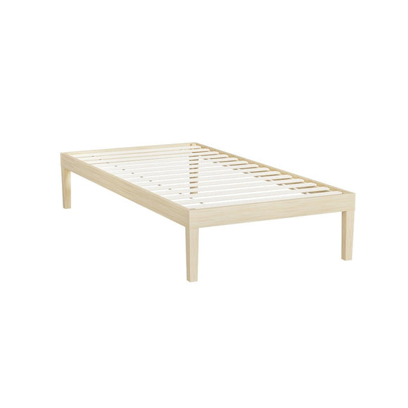 Artiss Bed Frame Single Size Wooden Base Mattress Platform Timber Pine BRUNO - RnR Galore