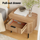 Artiss Bedside Table 2 Drawers Paulownia Wood Pine - RnR Galore