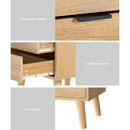 Artiss Bedside Table 2 Drawers - Pine - RnR Galore
