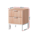 Artiss Bedside Table Drawers Side End Table Storage Cabinet Nightstand Pine LURA - RnR Galore