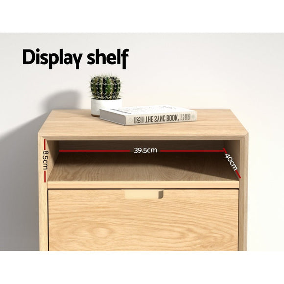 Artiss Bedside Table Drawers Side Table Shelf Storage Cabinet Nightstand GORR - RnR Galore