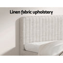 Artiss BedStory King Bed Frame with Mattress Set Platform Base Pocket Coil Linen Upholstered - RnR Galore