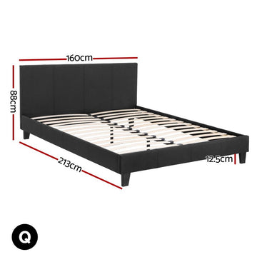 Artiss BedStory Queen Bed Frame Mattress Set Platform Upholstered Hybrid Pocket Coil - RnR Galore