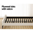 Artiss BedStory Queen Bed Frame with Mattress Set Platform Base Pocket Coil Linen Upholstered - RnR Galore
