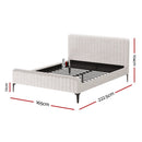 Artiss BedStory Queen Bed Frame with Mattress Set Platform Base Pocket Coil Linen Upholstered - RnR Galore