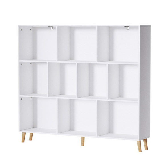 Artiss Bookshelf 3 Tiers 10 Cubes - CORA White - RnR Galore