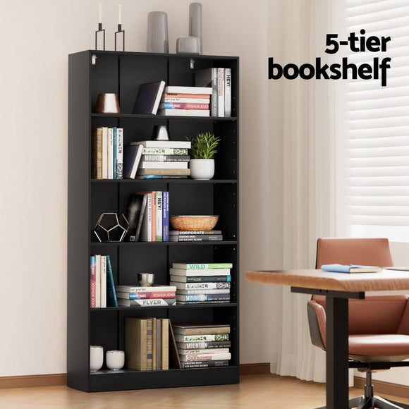 Artiss Bookshelf 5 Tiers ANTON Black - RnR Galore