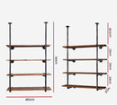 Artiss Bookshelf DIY Pipe Shelf 4 Tiers - INGE - RnR Galore