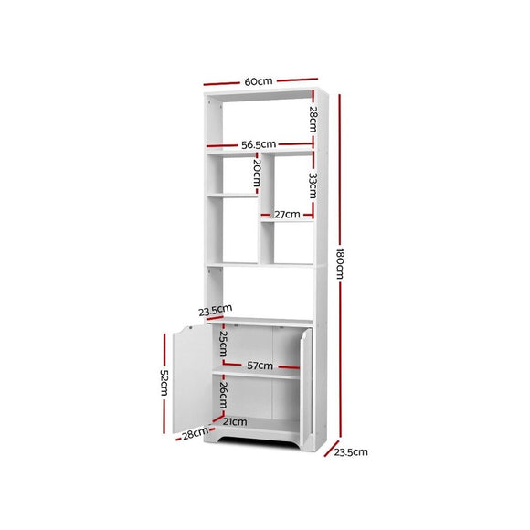 Artiss Bookshelf with Cabinet - GINA White - RnR Galore