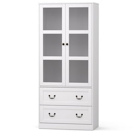Artiss Buffet Sideboard 180cm Hutch Storage Cabinet Kitchen Drawer Door White - RnR Galore