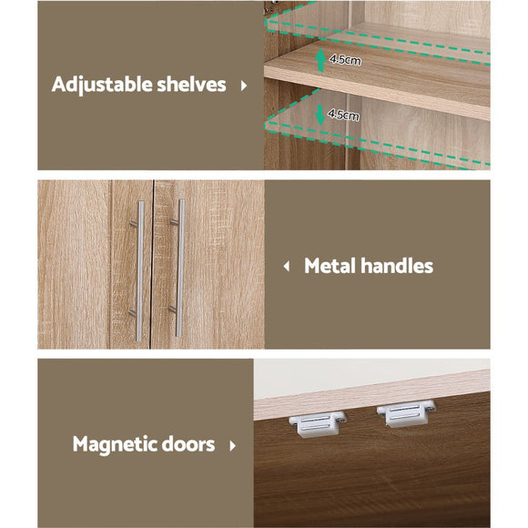 Artiss Buffet Sideboard Cupboard Cabinet Pantry Organiser Adjustable Shelves - RnR Galore