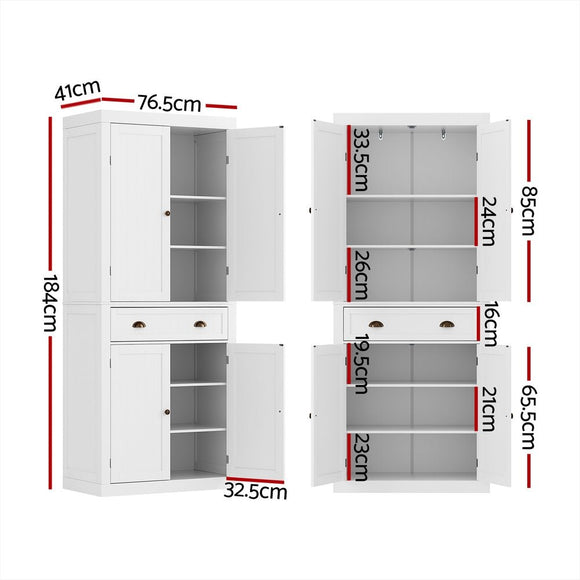 Artiss Buffet Sideboard Cupboard Cabinet White - RnR Galore
