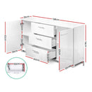 Artiss Buffet Sideboard High Gloss - White - RnR Galore