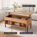 Artiss Coffee Table Lift - top Oak - RnR Galore