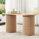 Artiss Coffee Table Oval 100CM Pine Samuel - RnR Galore