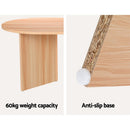 Artiss Coffee Table Oval 110CM Pine Alva - RnR Galore