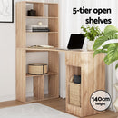 Artiss Computer Desk Bookshelf Drawer Cabinet Oak 120CM - RnR Galore
