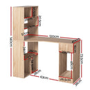 Artiss Computer Desk Bookshelf Drawer Cabinet Oak 120CM - RnR Galore