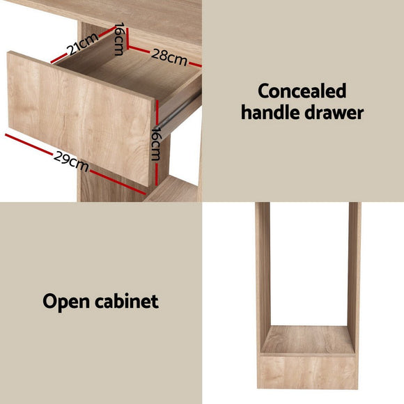 Artiss Computer Desk Bookshelf Drawer Cabinet Oak 120CM - RnR Galore