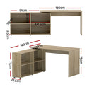 Artiss Computer Desk Bookshelf Oak 130CM - RnR Galore