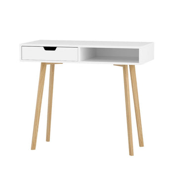 Artiss Computer Desk Drawer Cabinet Shelf White 90CM - RnR Galore