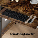 Artiss Computer Desk Laptop Desks Home Office Study Table Open Shelf Brown 120CM - RnR Galore