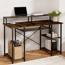 Artiss Computer Desk Laptop Desks Home Office Study Table Open Shelf Brown 120CM - RnR Galore