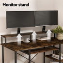 Artiss Computer Desk Laptop Desks Home Office Study Table Open Shelf Brown 120CM - RnR Galore