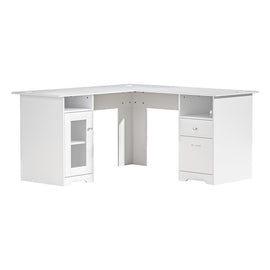 Artiss Computer Desk Shelf Cabinet L - Shape White 150CM - RnR Galore
