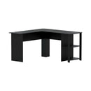 Artiss Computer Desk Shelf L - Shape Black 136CM - RnR Galore