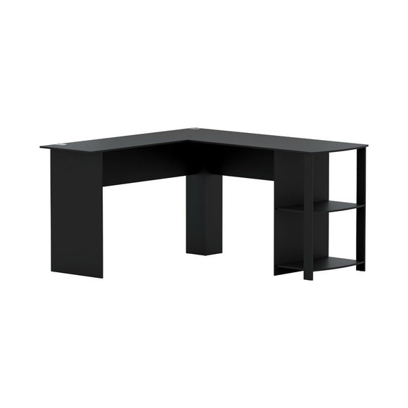 Artiss Computer Desk Shelf L - Shape Black 136CM - RnR Galore