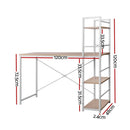 Artiss Computer Desk Shelf Oak 120CM - RnR Galore