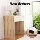 Artiss Console Table Hallway Fluted 120CM Pine - RnR Galore