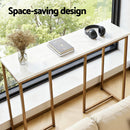 Artiss Console Table Marble Effect White&Gold - RnR Galore