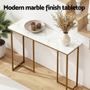 Artiss Console Table Marble Effect White&Gold - RnR Galore