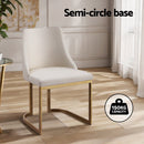 Artiss Dining Chairs Set of 2 Linen Fabric Frame Beige - RnR Galore