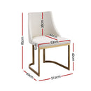 Artiss Dining Chairs Set of 2 Linen Fabric Frame Beige - RnR Galore