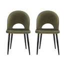 Artiss Dining Chairs Set of 2 Velvet Hollow Green - RnR Galore