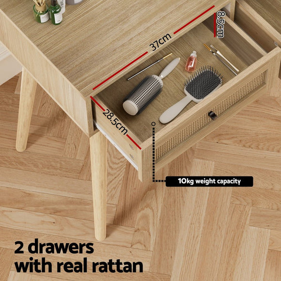 Artiss Dressing Table Set Rattan Frances - RnR Galore
