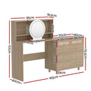 Artiss Dressing Table Set Stool LED Mirror Pine - RnR Galore