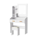 Artiss Dressing Table Set Stool Led White Doria - RnR Galore