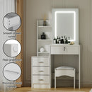 Artiss Dressing Table Vanity Desk Set Stool Led White - RnR Galore