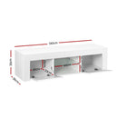 Artiss Entertainment Unit TV Cabinet LED 130cm White Angus - RnR Galore